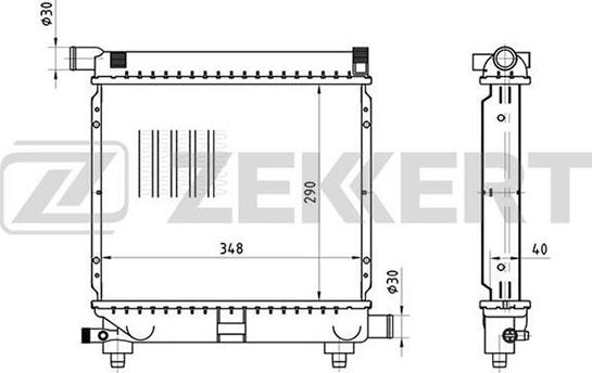 Zekkert MK-1248 - Radiators, Motora dzesēšanas sistēma autodraugiem.lv