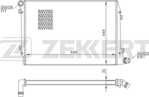 Zekkert MK-1243 - Radiators, Motora dzesēšanas sistēma autodraugiem.lv