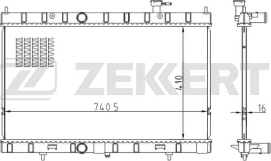 Zekkert MK-1247 - Radiators, Motora dzesēšanas sistēma autodraugiem.lv