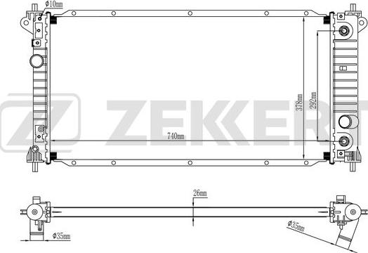 Zekkert MK-1252 - Radiators, Motora dzesēšanas sistēma autodraugiem.lv