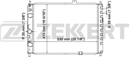 Zekkert MK-1257 - Radiators, Motora dzesēšanas sistēma autodraugiem.lv