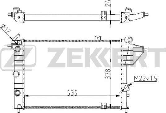 Zekkert MK-1264 - Radiators, Motora dzesēšanas sistēma autodraugiem.lv