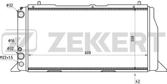 Zekkert MK-1266 - Radiators, Motora dzesēšanas sistēma autodraugiem.lv