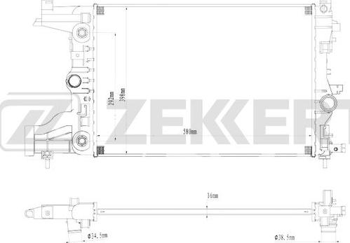 Zekkert MK-1260 - Radiators, Motora dzesēšanas sistēma autodraugiem.lv