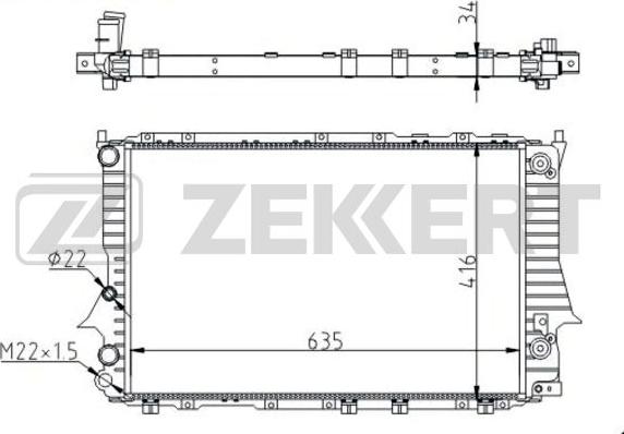 Zekkert MK-1268 - Radiators, Motora dzesēšanas sistēma autodraugiem.lv