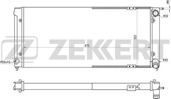 Zekkert MK-1212 - Radiators, Motora dzesēšanas sistēma autodraugiem.lv