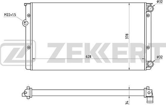 Zekkert MK-1281 - Radiators, Motora dzesēšanas sistēma autodraugiem.lv