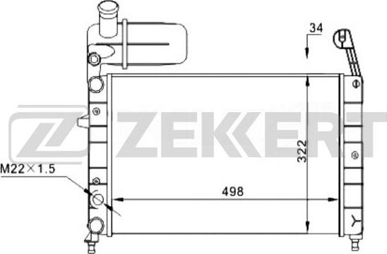 Zekkert MK-1287 - Radiators, Motora dzesēšanas sistēma autodraugiem.lv