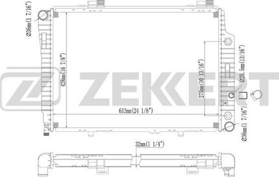 Zekkert MK-1239 - Radiators, Motora dzesēšanas sistēma autodraugiem.lv