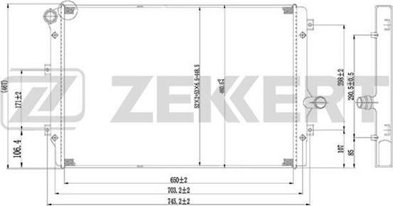 Zekkert MK-1234 - Radiators, Motora dzesēšanas sistēma autodraugiem.lv