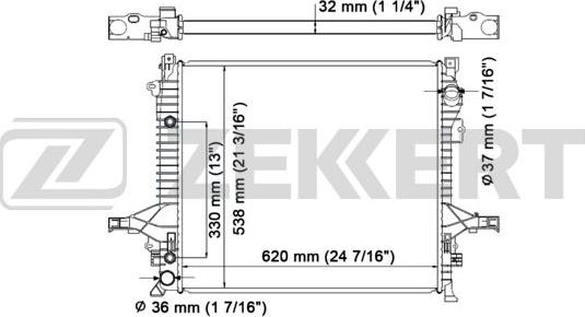 Zekkert MK-1235 - Radiators, Motora dzesēšanas sistēma autodraugiem.lv