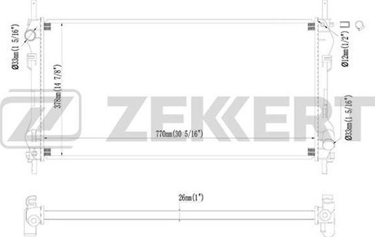 Zekkert MK-1229 - Radiators, Motora dzesēšanas sistēma autodraugiem.lv