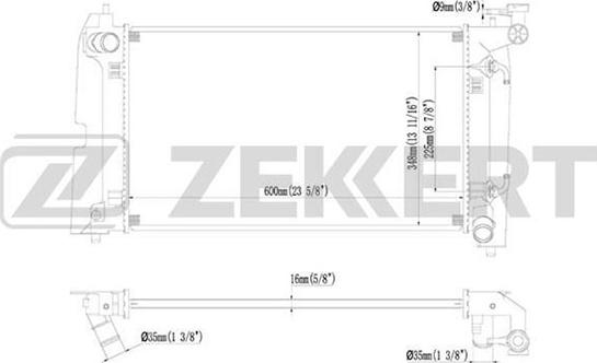 Zekkert MK-1224 - Radiators, Motora dzesēšanas sistēma autodraugiem.lv