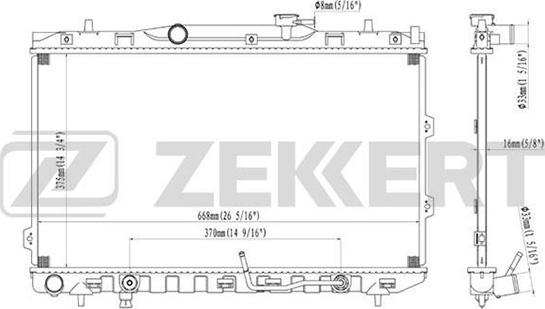 Zekkert MK-1226 - Radiators, Motora dzesēšanas sistēma autodraugiem.lv