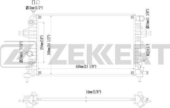 Zekkert MK-1221 - Radiators, Motora dzesēšanas sistēma autodraugiem.lv