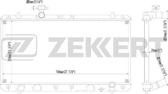 Zekkert MK-1223 - Radiators, Motora dzesēšanas sistēma autodraugiem.lv