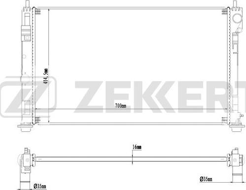 Zekkert MK-1271 - Radiators, Motora dzesēšanas sistēma autodraugiem.lv