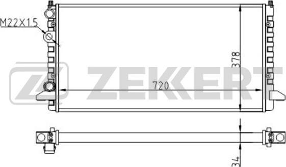 Zekkert MK-1273 - Radiators, Motora dzesēšanas sistēma autodraugiem.lv