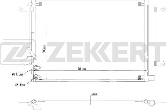 Zekkert MK-3195 - Kondensators, Gaisa kond. sistēma autodraugiem.lv