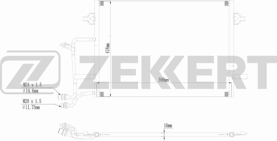 Zekkert MK-3201 - Kondensators, Gaisa kond. sistēma autodraugiem.lv