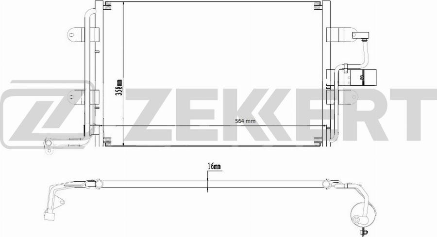 Zekkert MK-3203 - Kondensators, Gaisa kond. sistēma autodraugiem.lv