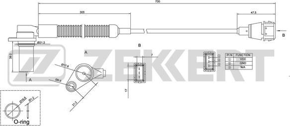 Zekkert SE-4025 - Impulsu devējs, Kloķvārpsta autodraugiem.lv