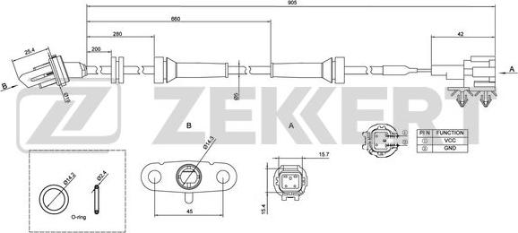 Zekkert SE-6051 - Devējs, Riteņu griešanās ātrums autodraugiem.lv
