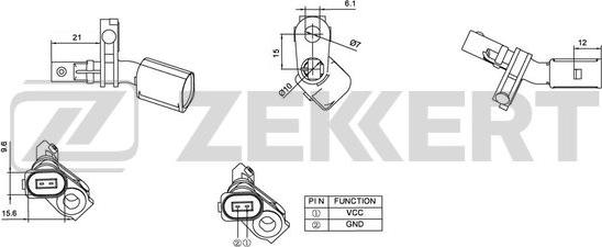 Zekkert SE-6012 - Devējs, Riteņu griešanās ātrums autodraugiem.lv