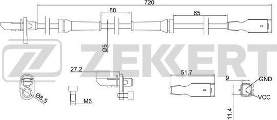 Zekkert SE-6039 - Devējs, Riteņu griešanās ātrums autodraugiem.lv