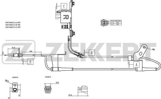Zekkert SE-6075 - Devējs, Riteņu griešanās ātrums autodraugiem.lv