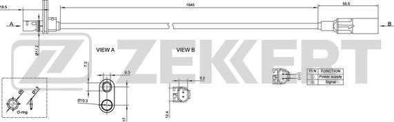 Zekkert SE-6140 - Devējs, Riteņu griešanās ātrums autodraugiem.lv