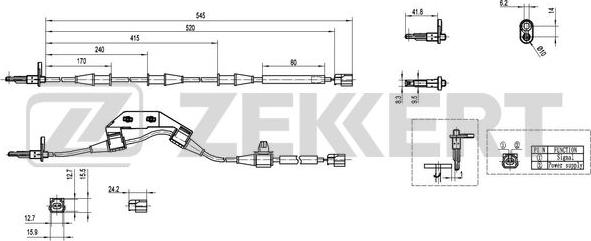 Zekkert SE-6152 - Devējs, Riteņu griešanās ātrums autodraugiem.lv