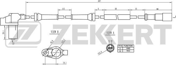 Zekkert SE-6169 - Devējs, Riteņu griešanās ātrums autodraugiem.lv