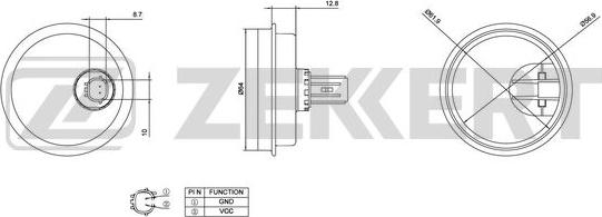Zekkert SE-6110 - Devējs, Riteņu griešanās ātrums autodraugiem.lv