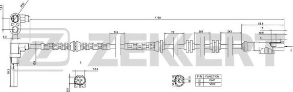 Zekkert SE-6176 - Devējs, Riteņu griešanās ātrums autodraugiem.lv