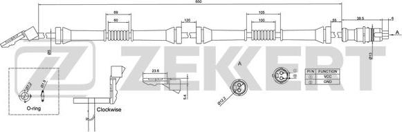 Zekkert SE-6170 - Devējs, Riteņu griešanās ātrums autodraugiem.lv