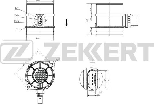 Zekkert SE-1095 - Devējs, Spiediens ieplūdes traktā autodraugiem.lv