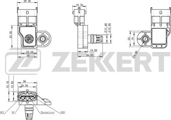 Zekkert SE-1040 - Devējs, Spiediens ieplūdes traktā autodraugiem.lv