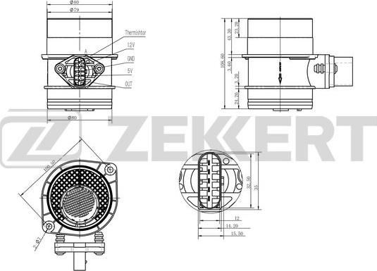 Zekkert SE-1019 - Gaisa masas mērītājs autodraugiem.lv