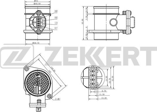 Zekkert SE-1014 - Gaisa masas mērītājs autodraugiem.lv