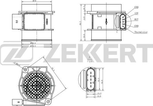 Zekkert SE-1089 - Devējs, Spiediens ieplūdes traktā autodraugiem.lv