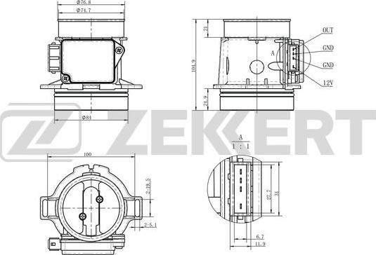 Zekkert SE-1084 - Devējs, Spiediens ieplūdes traktā autodraugiem.lv