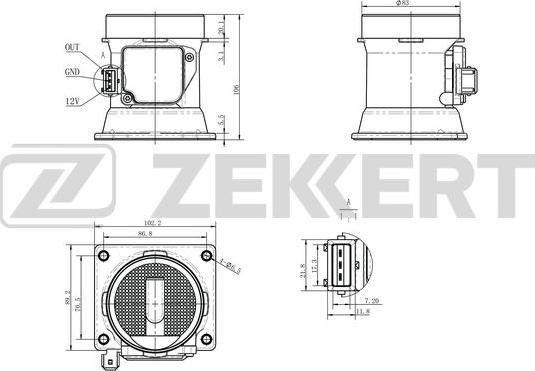 Zekkert SE-1082 - Devējs, Spiediens ieplūdes traktā autodraugiem.lv