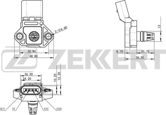 Zekkert SE-1035 - Devējs, Spiediens ieplūdes traktā autodraugiem.lv
