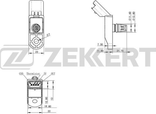 Zekkert SE-1028 - Devējs, Spiediens ieplūdes traktā autodraugiem.lv