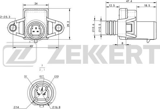 Zekkert SE-2011 - Gaisa masas mērītājs autodraugiem.lv