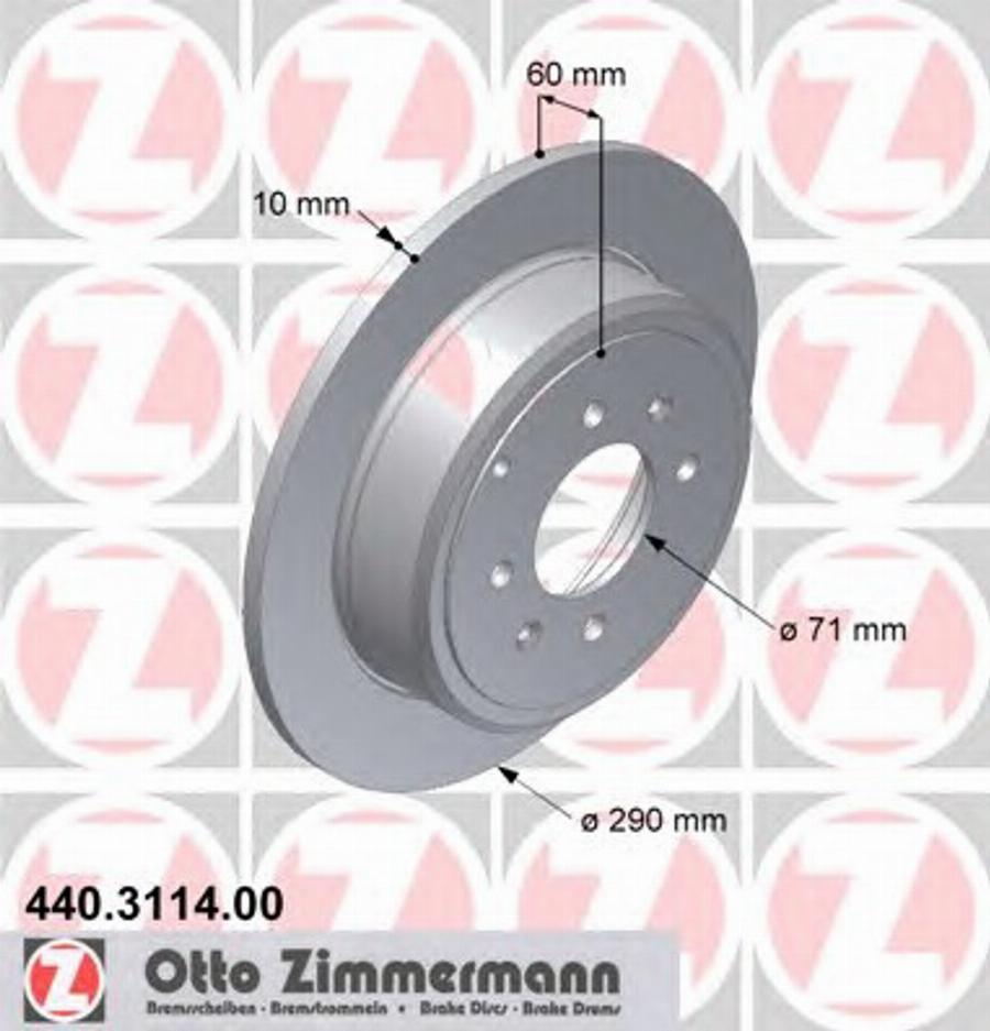 Zimmermann 440.3114.00 - Bremžu diski autodraugiem.lv