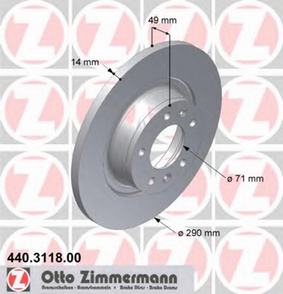 Zimmermann 440.3118.00 - Bremžu diski autodraugiem.lv