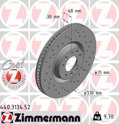 Zimmermann 440.3134.52 - Bremžu diski autodraugiem.lv