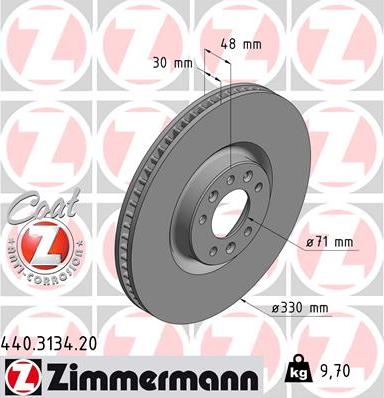 Zimmermann 440.3134.20 - Bremžu diski autodraugiem.lv
